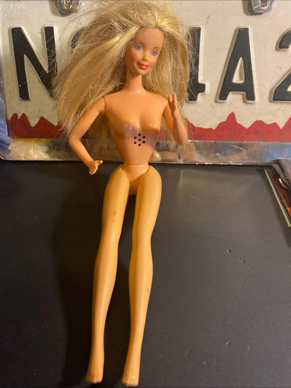 Vintage Talking Barbie Doll ( Mattel Inc 1966 As Marked- Blonde w/ Blue Eyes